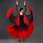 voordelige Ballroom danskleding-Ballroomdansen Kleding Combinatie Dames Opleiding Prestatie Lange mouw Netstof Spandex Chiffon