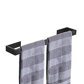cheap Bathroom Accessory Set-Bathroom Accessory Set, Self-adhesive Matte Black Stainless Steel Hardware Include Robe Hook, Towel Bar, Towel Holder, Toilet Paper Holder,for Home and Hotel