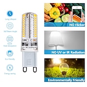 お買い得  電球-g9調光可能LEDバイピンコーン電球72led600lm5w3014smdウォームクールホワイト360°ビームアングルシャンデリアランプ40wハロゲン相当ac110vac220v