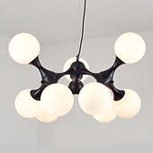 economico Lampadari-75 cm sputnik design lampadario lampada a sospensione stile nordico design a grappolo argento metallo nero finiture verniciate elettrolitiche 110-120 v 220-240 v