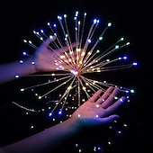 economico Striscie luci a batteria-led starburst scintillio luci fai da te esterno impermeabile luci stringa fata 8 modalità con telecomando per la festa di nozze natale arredamento camera da letto 4 confezioni 2 confezioni 1