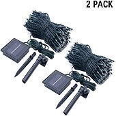 cheap Solar String Lights-LED Solar Outdoor String Lights, Waterproof 12m 100LEDs &amp; 7m 50LED String Lights for Christmas Garden &amp; Party