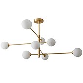 economico Modello a globo-Lampadario a led 105 cm oro lampada a sospensione stile nordico led sputnik design globo paralume in vetro metallo stile moderno elettrolitico 110-120v 220-240v