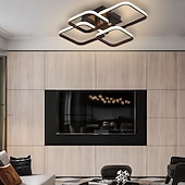 economico Lampade da soffitto con dimmer-Plafoniere design a 4 luci 58 cm forme quadrate led alluminio gel di silice plafoniera moderna camera dei bambini in stile nordico luci camera da letto 110-120 v 220-240 v