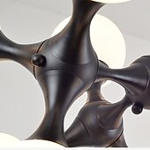 economico Lampadari-75 cm sputnik design lampadario lampada a sospensione stile nordico design a grappolo argento metallo nero finiture verniciate elettrolitiche 110-120 v 220-240 v