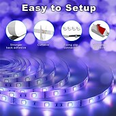 economico Controllo WiFi e musica-luci di striscia led controllo app bluetooth 20m 66ft 600leds / 15m 49ft450leds rgb cambia colore smd5050 sincronizzazione musicale flessibile per la casa cucina decorazione tv