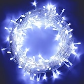 voordelige Plug String Lights-led lichtslingers 800 leds 400 leds 300 leds 200 leds 100 leds plug in lichtslingers 8 modi waterdicht binnen buiten kerstboom bruiloftsfeest slaapkamer decoraties eu stekker 220-240v en ons stekker