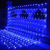 Χαμηλού Κόστους Plug In Ηλεκτρικό-led net net string 6m x 4m 672 leds net lights lights curtain lights for Christmas holiday party decor outdoor string string lights with 8 modes non-waterproofable linkable 220-240v