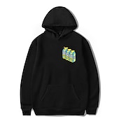 abordables Sudaderas con capucha gráficas para hombre-Hombre Estampado Manga Larga Sudaderas Con Capucha Fresco Design Invierno Un gris Un blanco Un negro Ropa Diseñador Talla Grande S M L XL XXL XXXL