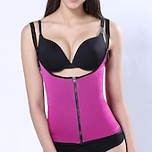 お買い得  ヨガシェイプウェア-女性 ネオプレンタンクトップ ウエスト引き締めベスト ホットスウェットワークアウトタンクトップスリミングベスト おなかコントロール 痩身 減量 ために ジムトレーニング エクササイズ＆フィットネス ビクラム
