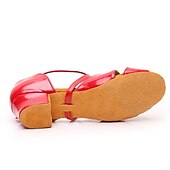 billige Dansesko til barn-hvite latinske dansesandaler for jenter med rhinestone-spenne, lav hæl og stropper på kryss og tvers - ideell for ballsal og salsatrening