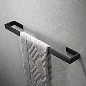 cheap Bathroom Accessory Set-Bathroom Accessory Set, Self-adhesive Matte Black Stainless Steel Hardware Include Robe Hook, Towel Bar, Towel Holder, Toilet Paper Holder,for Home and Hotel