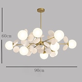 preiswerte Kronleuchter-90 cm Kronleuchter nordischen Stil globale Glühbirnen künstlerische moderne Mode Metall 110-120v 220-240v