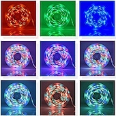 abordables luces de tira impermeables-Tira de luces led de 32,8 pies, 10m, rgb, smd, 5050, 30led/m, 2835, 60/m, resistente al agua que cambia de color, para decoración de retroiluminación de fiestas en el hogar
