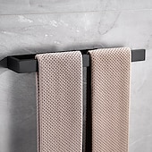 cheap Bathroom Accessory Set-Bathroom Accessory Set, Self-adhesive Matte Black Stainless Steel Hardware Include Robe Hook, Towel Bar, Towel Holder, Toilet Paper Holder,for Home and Hotel