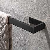 cheap Bathroom Accessory Set-Bathroom Accessory Set, Self-adhesive Matte Black Stainless Steel Hardware Include Robe Hook, Towel Bar, Towel Holder, Toilet Paper Holder,for Home and Hotel