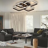 economico Lampade da soffitto con dimmer-Plafoniere design a 4 luci 58 cm forme quadrate led alluminio gel di silice plafoniera moderna camera dei bambini in stile nordico luci camera da letto 110-120 v 220-240 v