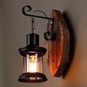 abordables Apliques de pared-lámpara de pared retro vintage rústico pared de vidrio nórdico scone 40w para dormitorio junto a la cama accesorios de iluminación de pared industrial pasillo del dormitorio lámparas de escalera