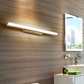 tanie Lampy kosmetyczne-1-light 40/60/80cm lampka w łazience led lustro lampa przednia styl nordycki z litego drewna szafka łazienkowa lampa łazienka komoda prosty makijaż dziennik ściany światło 6 w/9 w/12 w