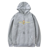 abordables Sudaderas con capucha gráficas para hombre-Hombre Estampado Manga Larga Sudaderas Con Capucha Fresco Design Invierno Un gris Un blanco Un negro Ropa Diseñador Talla Grande S M L XL XXL XXXL