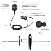cheap Bluetooth Car Kit/Hands-free-Bluetooth Car Kit - Handsfree Speaker &amp; MP3 Wireless Receiver for Music Streaming and Calls, 3.5mm AUX &amp; 5V/2.1A USB Car Charger