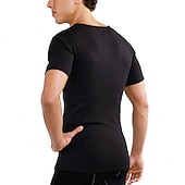 economico T-shirt e canotte attive da uomo-Da uomo Modellatore del corpo Camicia da ginnastica in vita Dimagrante Perdita di peso Effetto sudorazione Per Allenamento in Palestra Esercizio &amp; Fitness Corsa