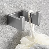 halpa Kylpyhuone tarvikesetti-kylpyhuonetarvikesarja sisältää viittakoukun, pyyhetanko, pyyhepidike, wc-paperipidike, itseliimautuva harjattu ruostumaton teräs hopeanvärinen