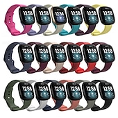 cheap Fitbit Watch Bands-Band For Fitbit Versa 3/Sense Soft Silicone Sport Strap Replacement Wristband Women Men Smart Watch Accessories For Fitbit Sense