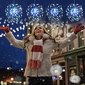 olcso Elemmel működő-led tűzijáték starburst string lámpák kültéri vízálló 120 led diy függő tűzijáték réz tündér girland fények fesztivál party ünnep csillogó fény 2db 1db