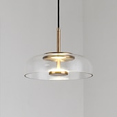 abordables Luces de isla-23 cm diseño único estilo nórdico colgante de luz de vidrio moda electrochapado estilo nórdico moderno 110-120v 220-240v