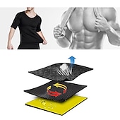 economico T-shirt e canotte attive da uomo-Da uomo Modellatore del corpo Camicia da ginnastica in vita Dimagrante Perdita di peso Effetto sudorazione Per Allenamento in Palestra Esercizio &amp; Fitness Corsa