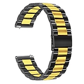 economico Cinturini per orologi Samsung-Cinturino per orologio  per Samsung Watch 3 45mm, Galaxy Wacth 46mm, Gear S3 Classic / Frontier, Gear 2 Neo Live Acciaio inossidabile Sostituzione Cinghia 22mm Lavoro Chiusura classica Polsino
