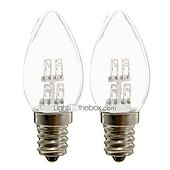 お買い得  LEDキャンドルライト-2個1wledキャンドルライト20lm e12 c354ledビーズディップled装飾ウォームホワイトホワイト110-240v