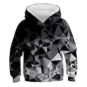 billiga Pojkens 3D Vision &amp; Geometri-Nyår Pojkar 3D Grafisk 3D Huvtröja och sweatshirt Långärmad 3D-tryck Aktiv Barn