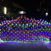 economico Plug in elettrico-luci nette natalizie collegabili 6m * 4m 720 led 8 modalità rete a bassa tensione luci stringa fata stringa netta luci natalizie per cespugli da giardino decorazioni per alberi di natale di nozze