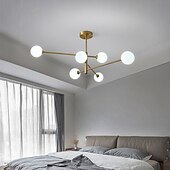 cheap Chandeliers-105 cm LED Ceiling Light Nordic Style Cluster Design Modern Geometric Shapes Single Design Pendant Light Metal Sputnik Gold Black Electroplated 110-120V 220-240V