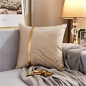 baratos Textured lance travesseiros-Almofadas decorativas textura cor combinando linha dourada jacquard bordado capa de almofada sala de estar quarto sofá capa de almofada almofada ao ar livre para sofá cama cadeira