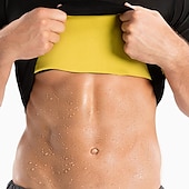 economico T-shirt e canotte attive da uomo-Da uomo Modellatore del corpo Camicia da ginnastica in vita Dimagrante Perdita di peso Effetto sudorazione Per Allenamento in Palestra Esercizio &amp; Fitness Corsa