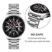 cheap Samsung Watch Bands-Watch Band for Samsung Galaxy Galaxy Watch 3 45mm 46mm Gear S3 Classic Frontier 2 Neo Live Stainless Steel Replacement  Strap Quick Release 22mm Link Bracelet Wristband