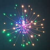economico Striscie luci a batteria-led starburst scintillio luci fai da te esterno impermeabile luci stringa fata 8 modalità con telecomando per la festa di nozze natale arredamento camera da letto 4 confezioni 2 confezioni 1