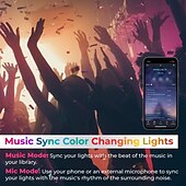 お買い得  WiFi&amp;音楽コントロール-スマートwifiledストリップライトはalexa32.8ft-10mテープライトsmd5050音楽同期色変更で動作しますiOSandroidおよび12v電源用の寝室キッチンテレビパーティー