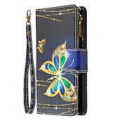 billiga Skal och fodral till Samsung-telefon fodral Till Samsung Galaxy S24 S23 S22 S21 S20 Plus Ultra A54 A34 A14 A73 A53 A33 A42 Notera 20 10 Plånboksfodral Lucka med handledsrem Stöd Träd Fjäril Blomma PU läder