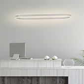 abordables Diseño de línea-80/100cm diseño circular lámpara colgante led estilo nórdico aleación de aluminio acabados pintados moda moderna para comedor cocina salón 110-240v 78w solo regulable con mando a distancia