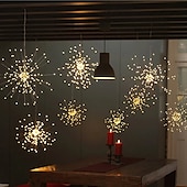 economico Striscie luci a batteria-led starburst scintillio luci fai da te esterno impermeabile luci stringa fata 8 modalità con telecomando per la festa di nozze natale arredamento camera da letto 4 confezioni 2 confezioni 1