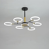 economico Lampadari-6/8/10 teste lampada a sospensione a led lampadario molecolare a forma di anello regolabile semplice moderna luce nordica stile di lusso soggiorno camera da letto sala da pranzo ristorante
