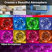 economico Controllo WiFi e musica-luci di striscia led controllo app bluetooth 20m 66ft 600leds / 15m 49ft450leds rgb cambia colore smd5050 sincronizzazione musicale flessibile per la casa cucina decorazione tv