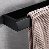 cheap Bathroom Accessory Set-Bathroom Accessory Set, Self-adhesive Matte Black Stainless Steel Hardware Include Robe Hook, Towel Bar, Towel Holder, Toilet Paper Holder,for Home and Hotel