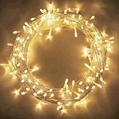voordelige Plug String Lights-led lichtslingers 800 leds 400 leds 300 leds 200 leds 100 leds plug in lichtslingers 8 modi waterdicht binnen buiten kerstboom bruiloftsfeest slaapkamer decoraties eu stekker 220-240v en ons stekker