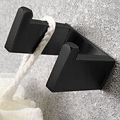 cheap Bathroom Accessory Set-Bathroom Accessory Set, Self-adhesive Matte Black Stainless Steel Hardware Include Robe Hook, Towel Bar, Towel Holder, Toilet Paper Holder,for Home and Hotel