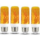 cheap LED Corn Lights-4pcs 1pcs New LED Dynamic Flame Effect Fire Light Bulb E27 LED Corn Bulb Creative Flickering Emulation 5W LED Lamp Light